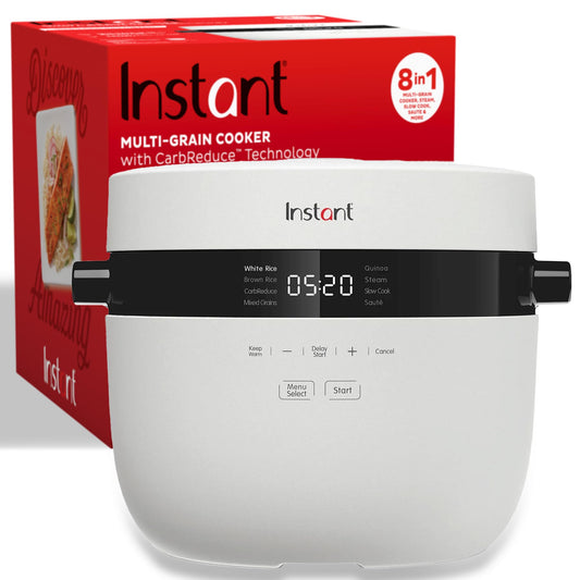 Olla de Arroz y Grano Instantánea de 20 Tazas con Tecnología de Reducción de Carbohidratos y 8 Ajustes