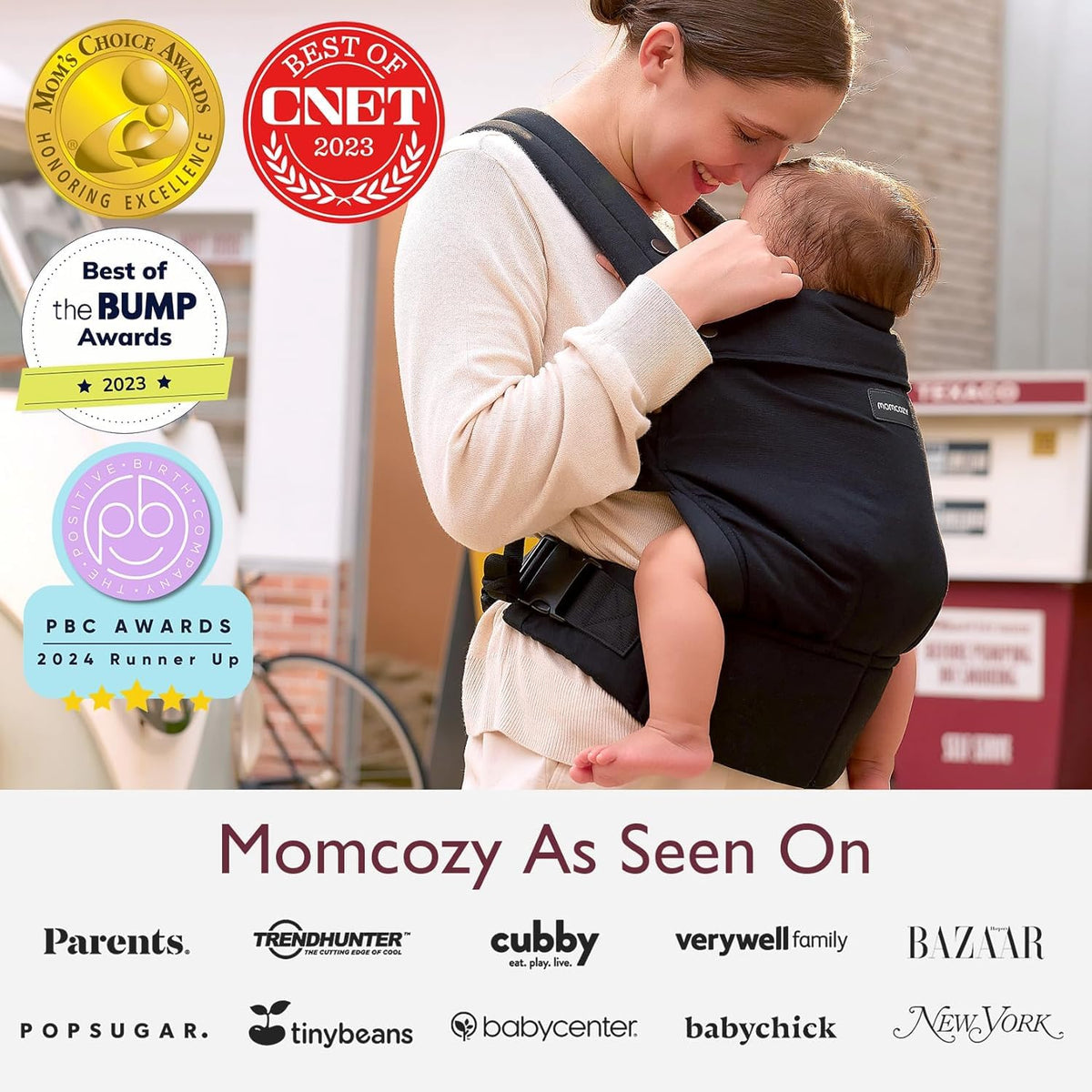 Momcozy Portabebés, Capacidad de Peso de 3,2 kg a 20,4 kg