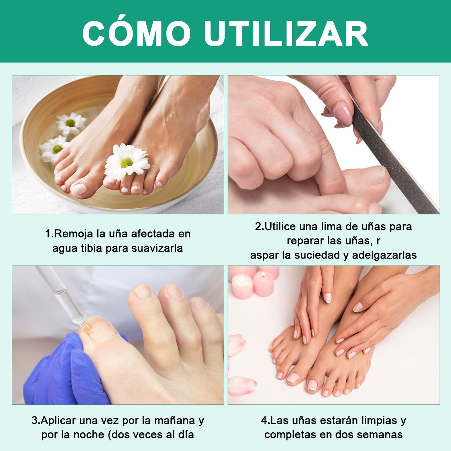 KRASSENTIALES Líquido Reparador Uñas de Pies - Esmalte, Renovación Cutículas