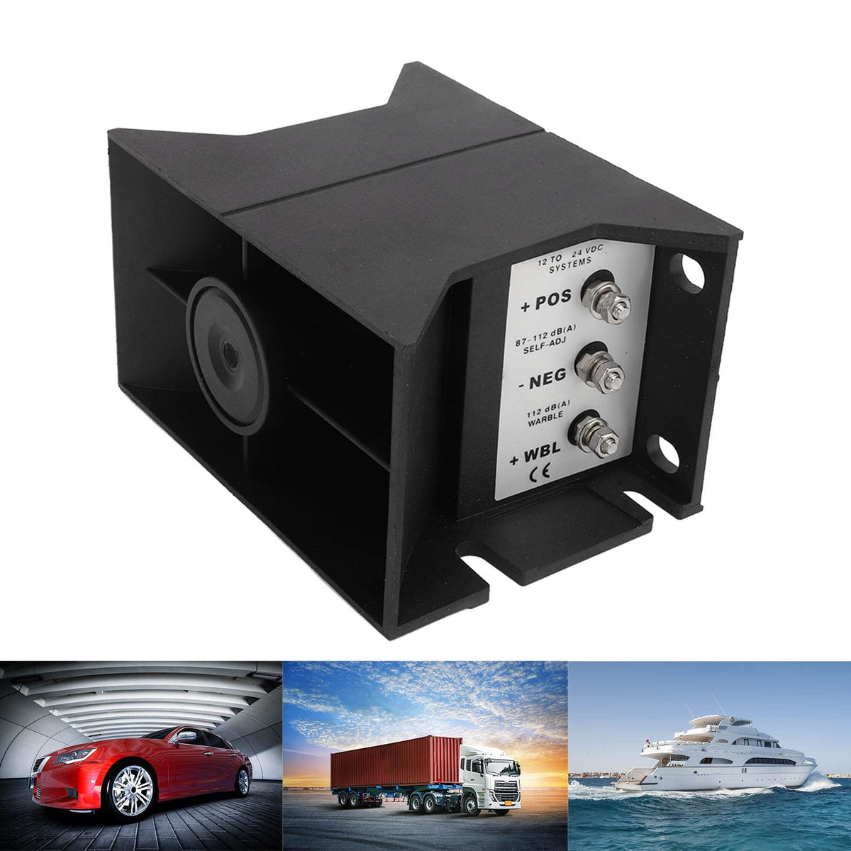 Alarma de Marcha Atrás para Automóviles y Camiones 112 dB 20 W 12 V-24 V