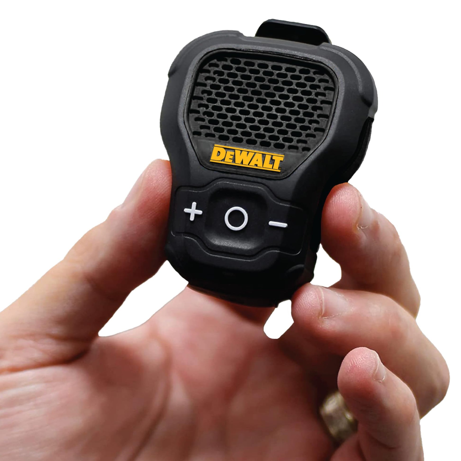 DEWALT Altavoz Portátil Bluetooth - Altavoz inalámbrico Bluetooth con Clip magnético (Negro)