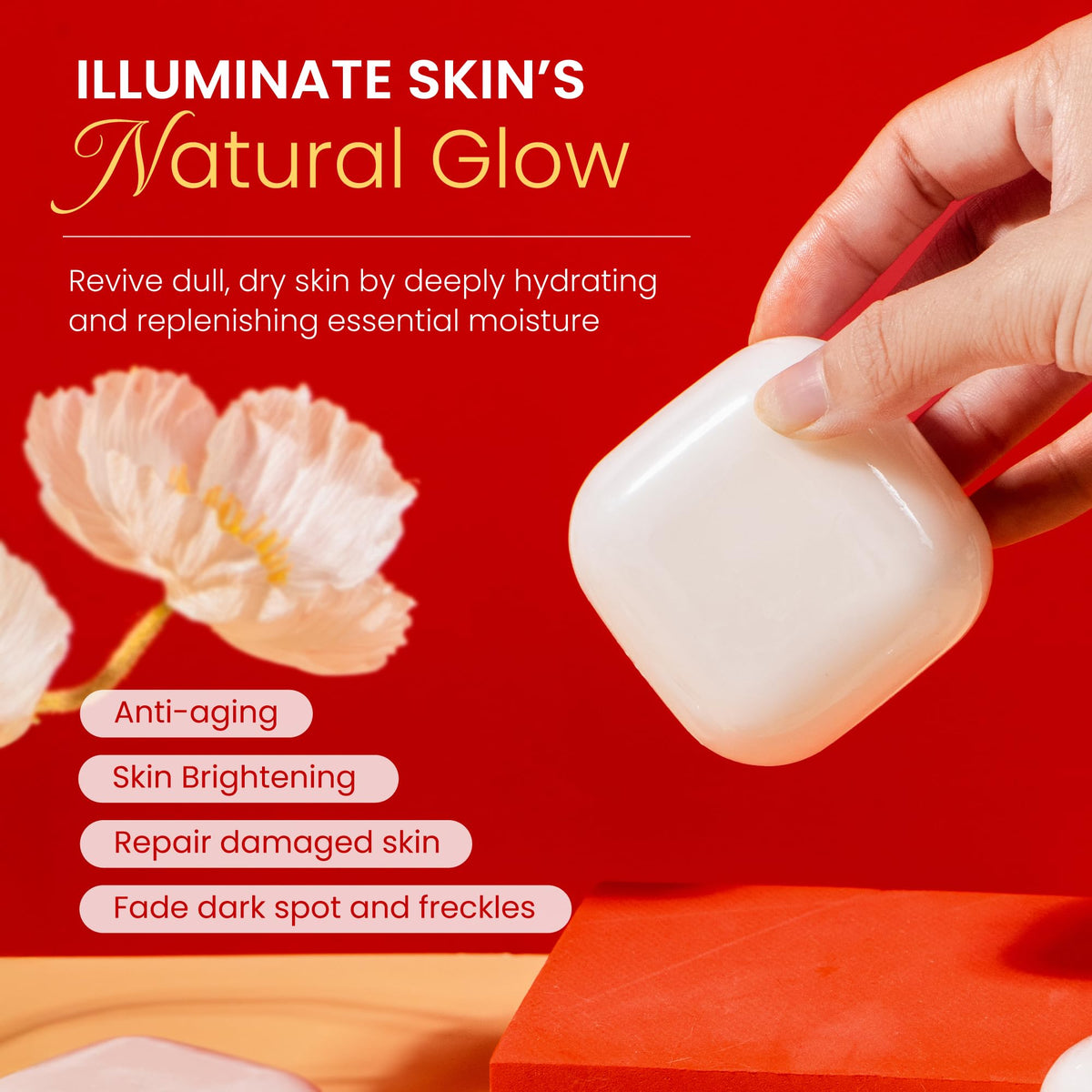 Kojic Acid & Glutathione Skin Lightening Soap (2.82 oz/2 Bars) - Brightening & Bleaching Skin Tone Formula " Reduce Acne Scars, Wrinkles Elimination, Removal Acne Scars, Dark Spots And Freckles