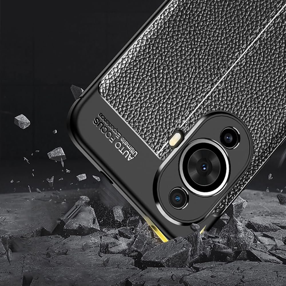 DABUNA Funda para Huawei Nova 11 y Nova 12S Case Uso Rudo Protector de Cámara Duradero Suave Antihuellas Protector Cover (Negro)