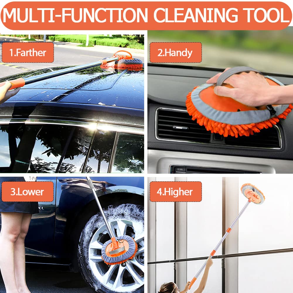 Cepillo para Lavar Carros Willingheart Microfibra con Mango Extensible Automotriz