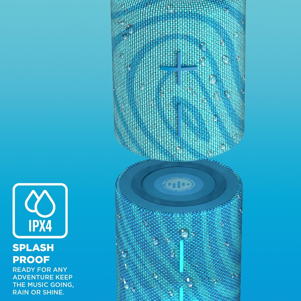 Stromberg - Mini altavoz portátil doble 2 en 1 con Bluetooth, potencia de 10 W, tiempo de reproducción de 10 horas, azul cielo y azul