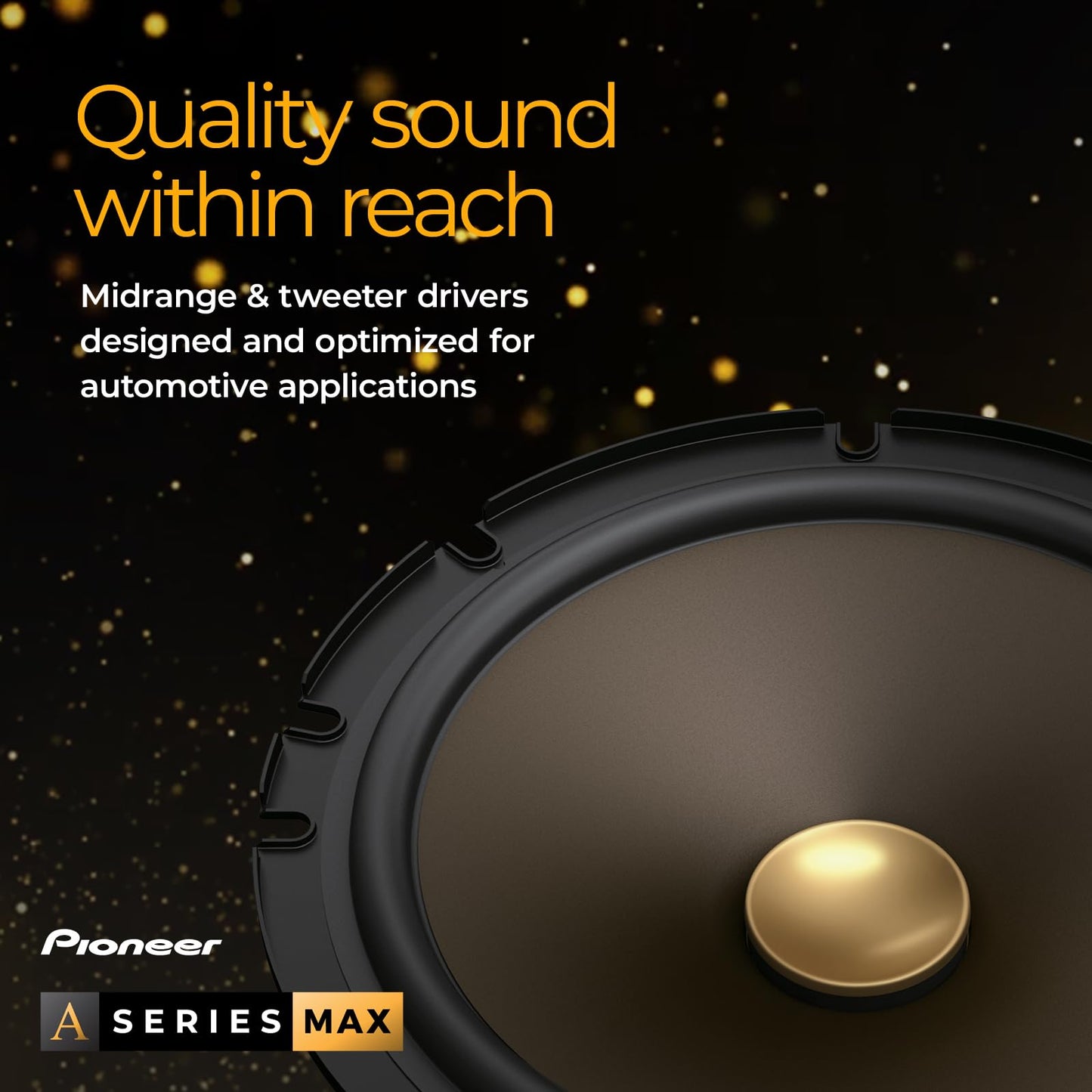 Altavoces para Automóvil Pioneer Serie A MAX TS-A653CH Redondos con Respuesta de Graves Mejorada