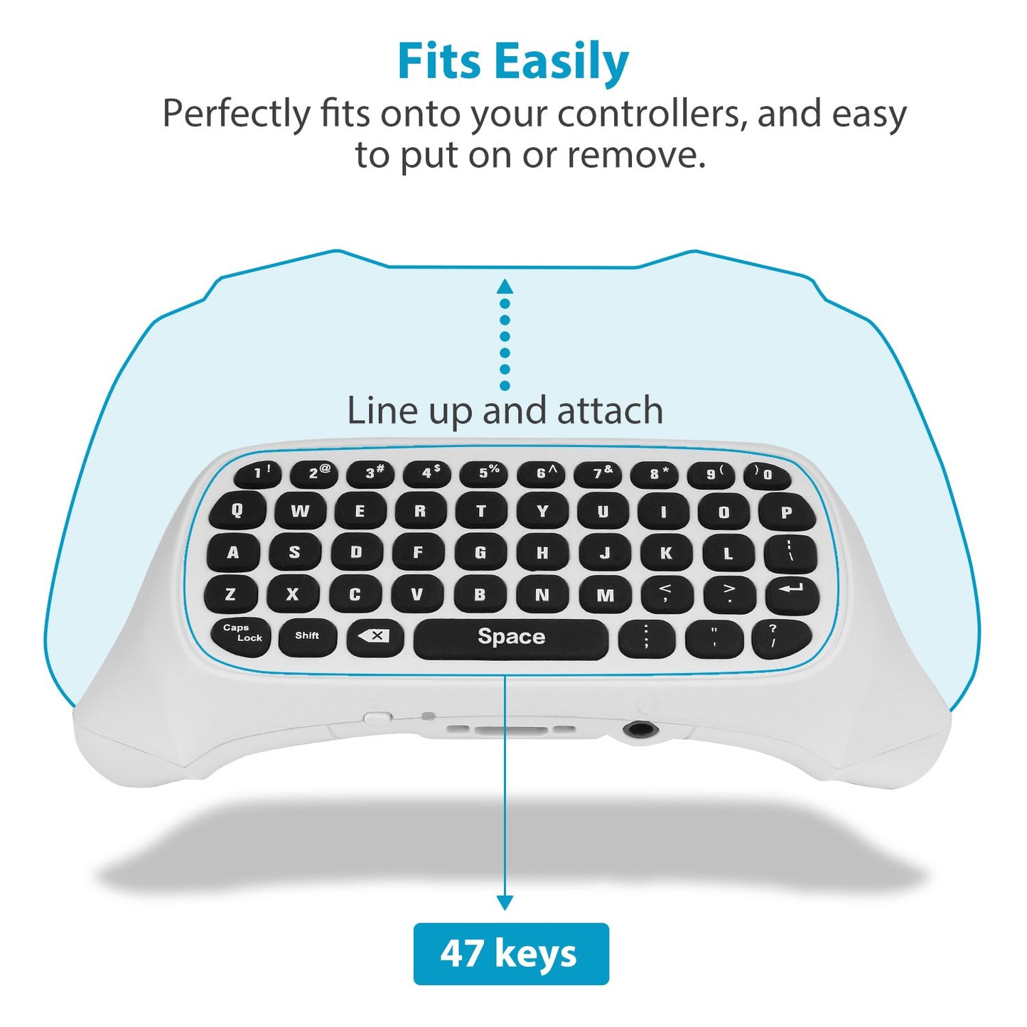 Teclado Gaming MoKo Xbox One Blanco con Retroiluminación Verde para Controlador Xbox One