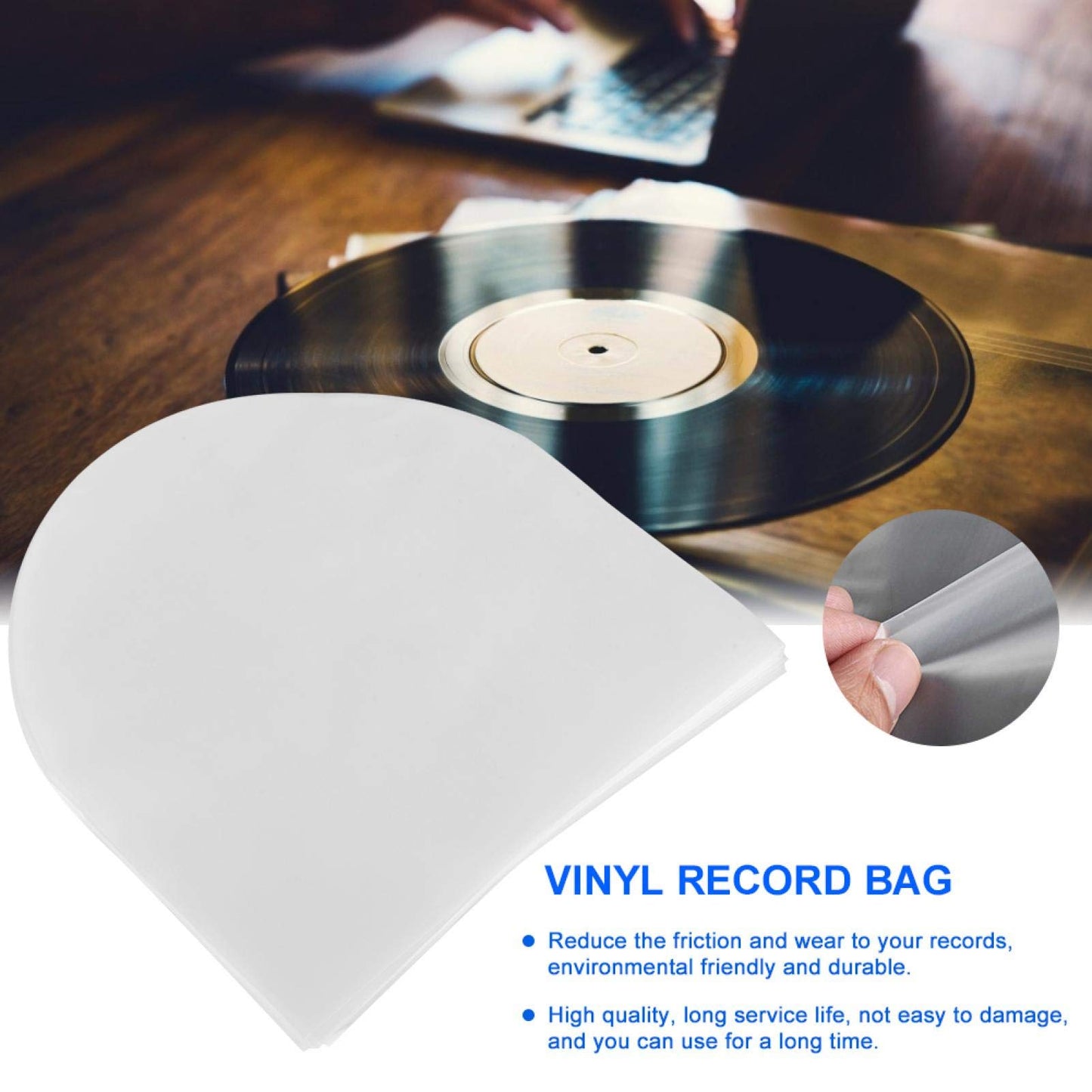 Fundas Exteriores para Discos de Vinilo LP Resistente al Desgaste Antiestático para Discos de 7 Pulgadas