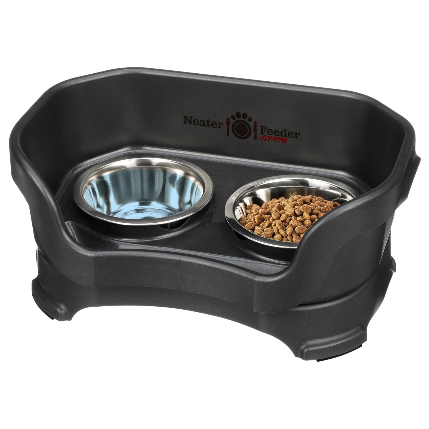 Cuencos Elevados Neater Feeder Negro medianoche Antideslizante para Perro Pequeño
