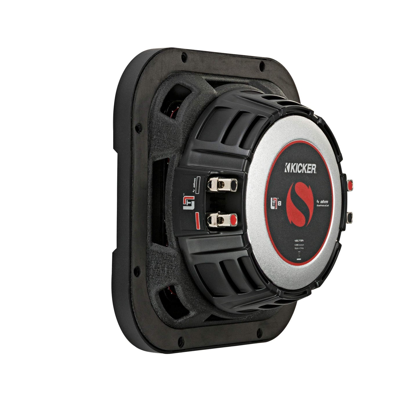 KICKER 46L7T84 L7T L7-Thin 8-Pulgadas (20cm) Subwoofer, Bobina de Voz Dual, 4-Ohm, 350 Vatios