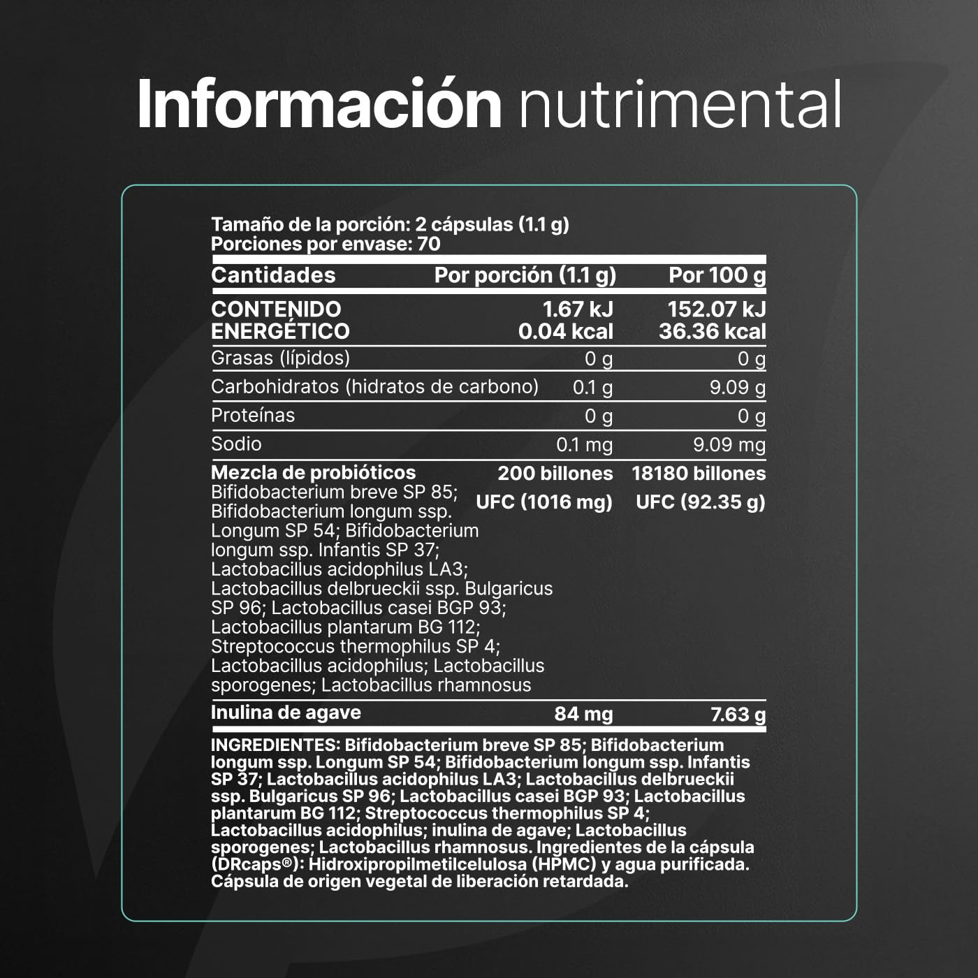 B Life Probióticos 200 Billones | 120 cápsulas | 11 Cepas con Inulina de Agave | Tecnología DRcaps | 200 Billion Probiotics.