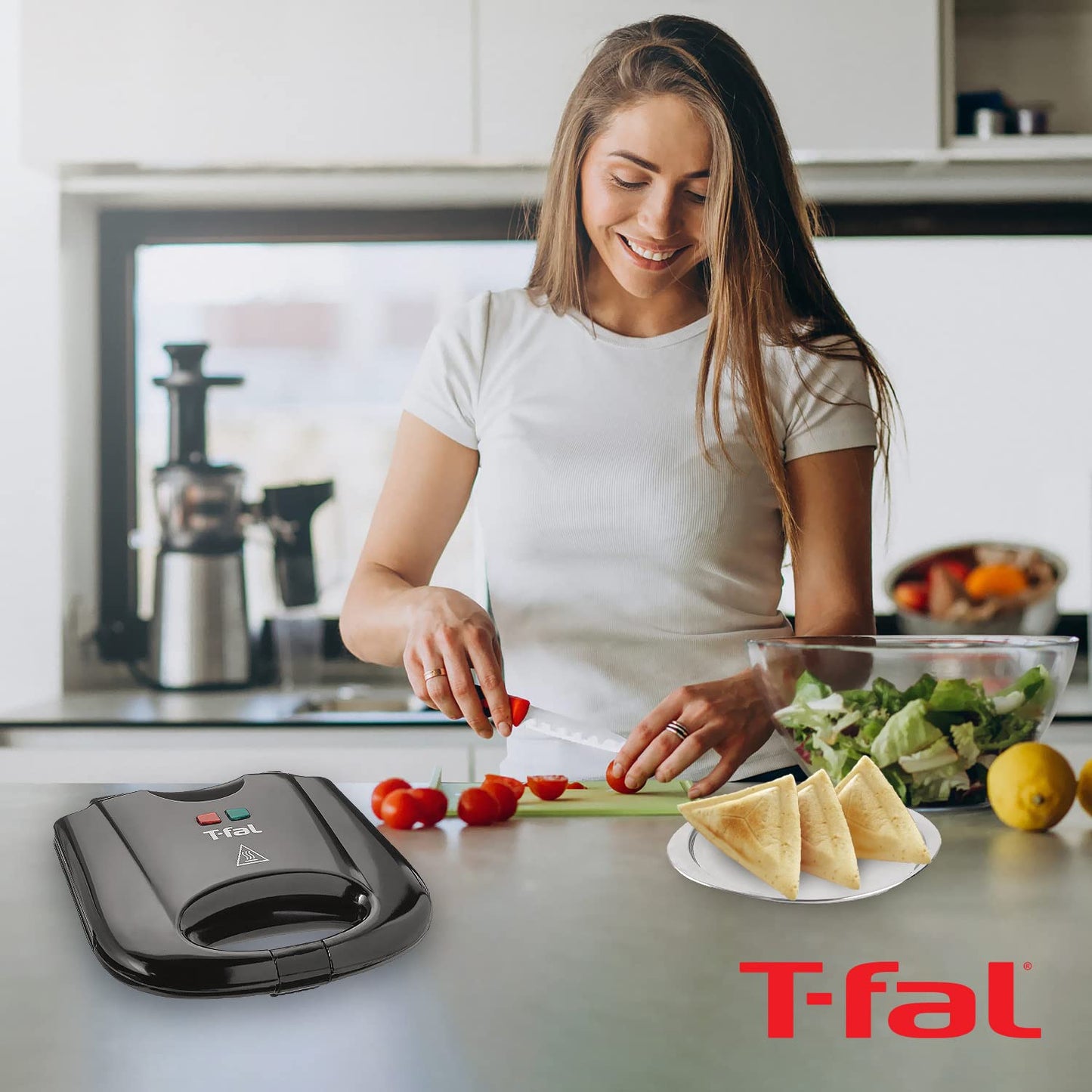 Sandwichera Eléctrica T-fal Antiadherente 700 w