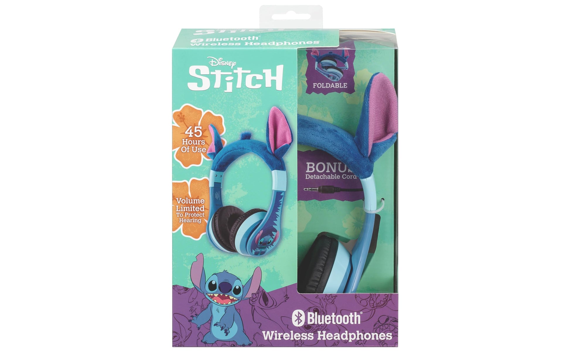 Auriculares Inalámbricos eKids Disney Stitch Azul con Micrófono y Reducción de Volumen para Niños