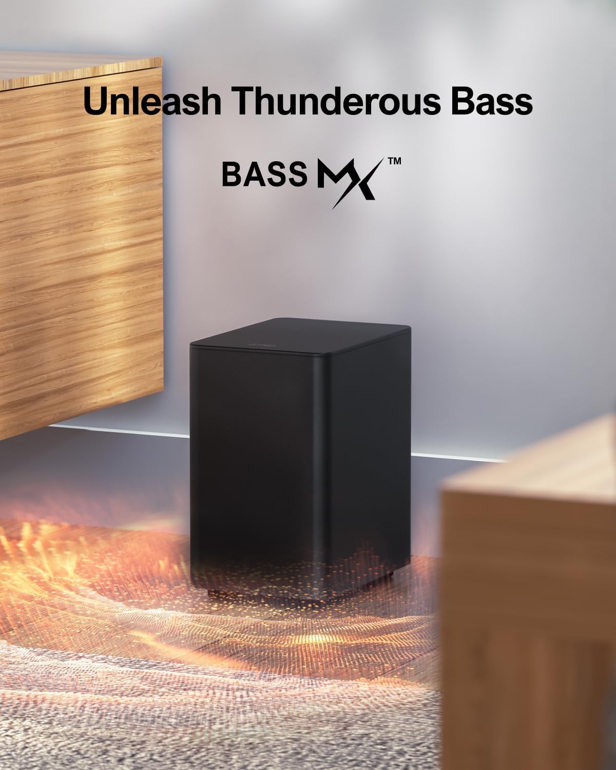 ULTIMEA - Barra de sonido envolvente virtual 5.1, sistema envolvente de cine en casa de 320 W con altavoces ajustables y subwoofer, barra de sonido para altavoces de TV, barra de sonido para Smart TV,