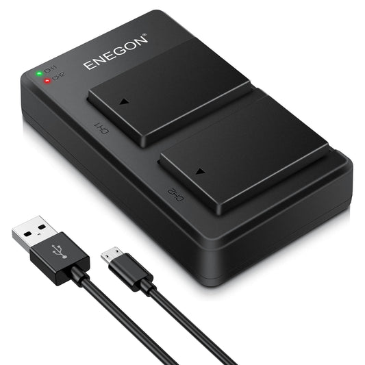 Baterías y Cargador Dual Rápido ENEGON para Canon EOS Kameras réflex Digital