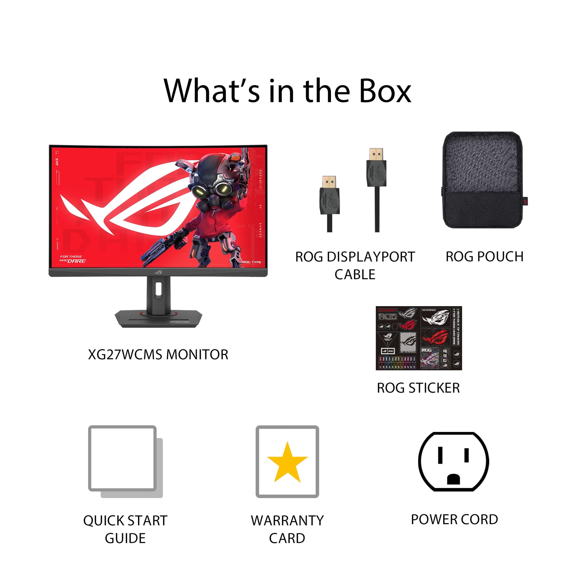 ASUS ROG Strix Monitor para juegos HDR curvo USB-C de 27 pulgadas 1440P (XG27WCMS) - QHD, 280Hz, 1ms, Fast VA, Extreme Low Motion Blur Sync, FreeSync Premium, DisplayWidget, Toma de trípode AI Gaming,
