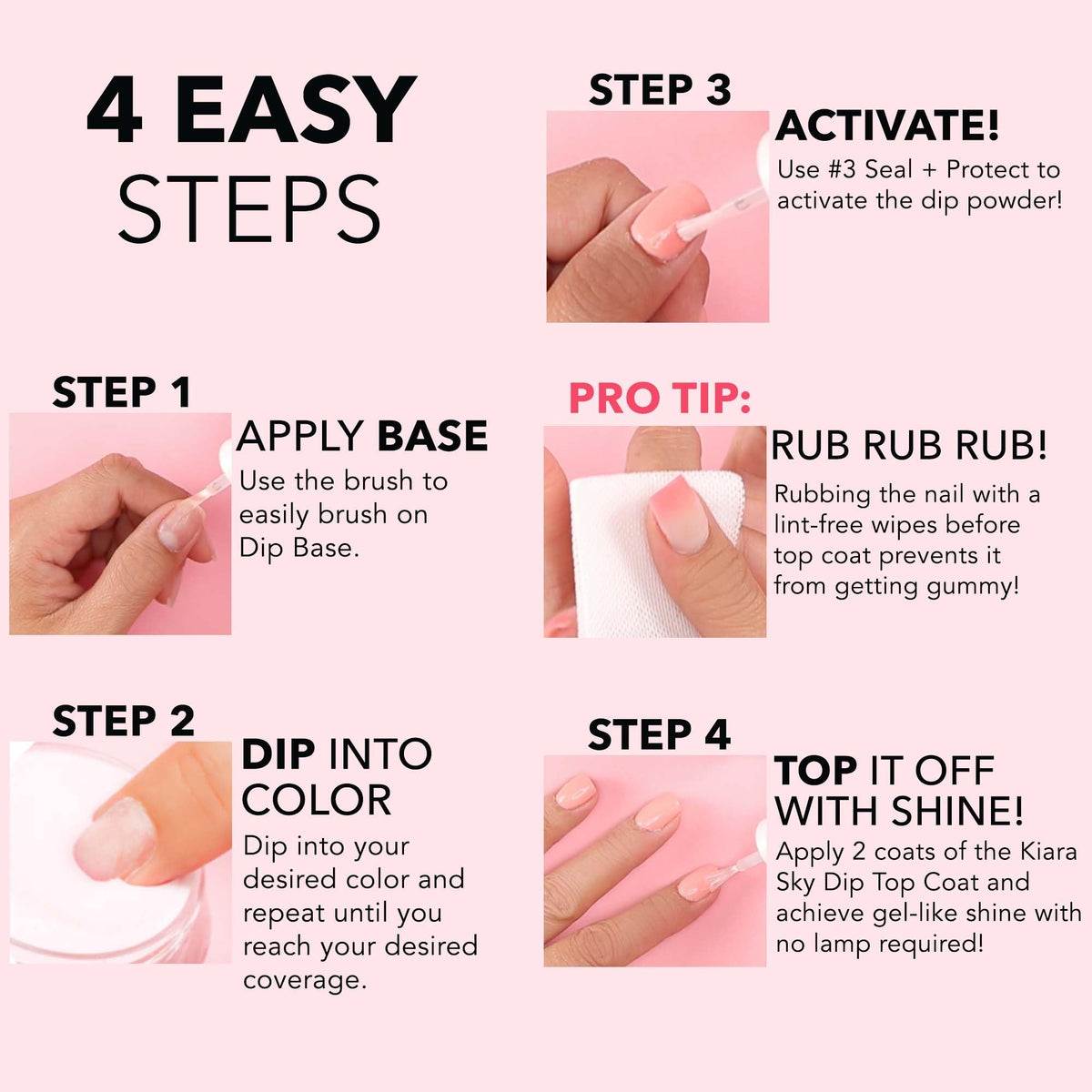 Kiara Sky Dip Powder Electro Pop Collection D618 90'S Baby 30ml