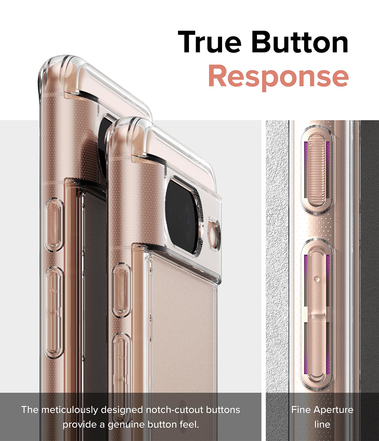 Funda Ringke Fusion Matte Transparente Esmerilado para Google Pixel 8, Acabado Mate Antihuellas y Agarre Cómodo