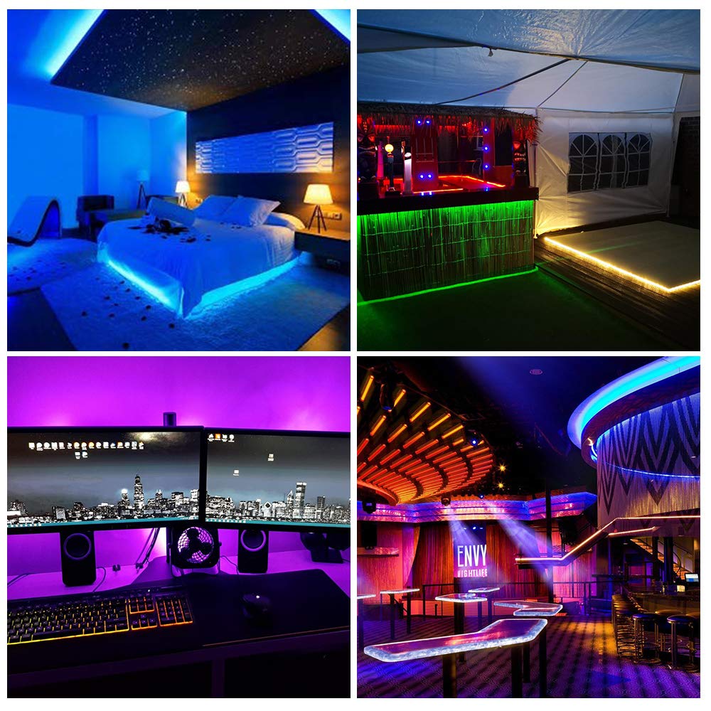 BTF-LIGHTING WS2812B - Tira de LED RGB ECO, efectos de persecución 5050SMD direccionable individualmente 3.3 pies 60 Pixeles/m, color flexible de ensueño IP65 para proyectos de bricolaje de recámara