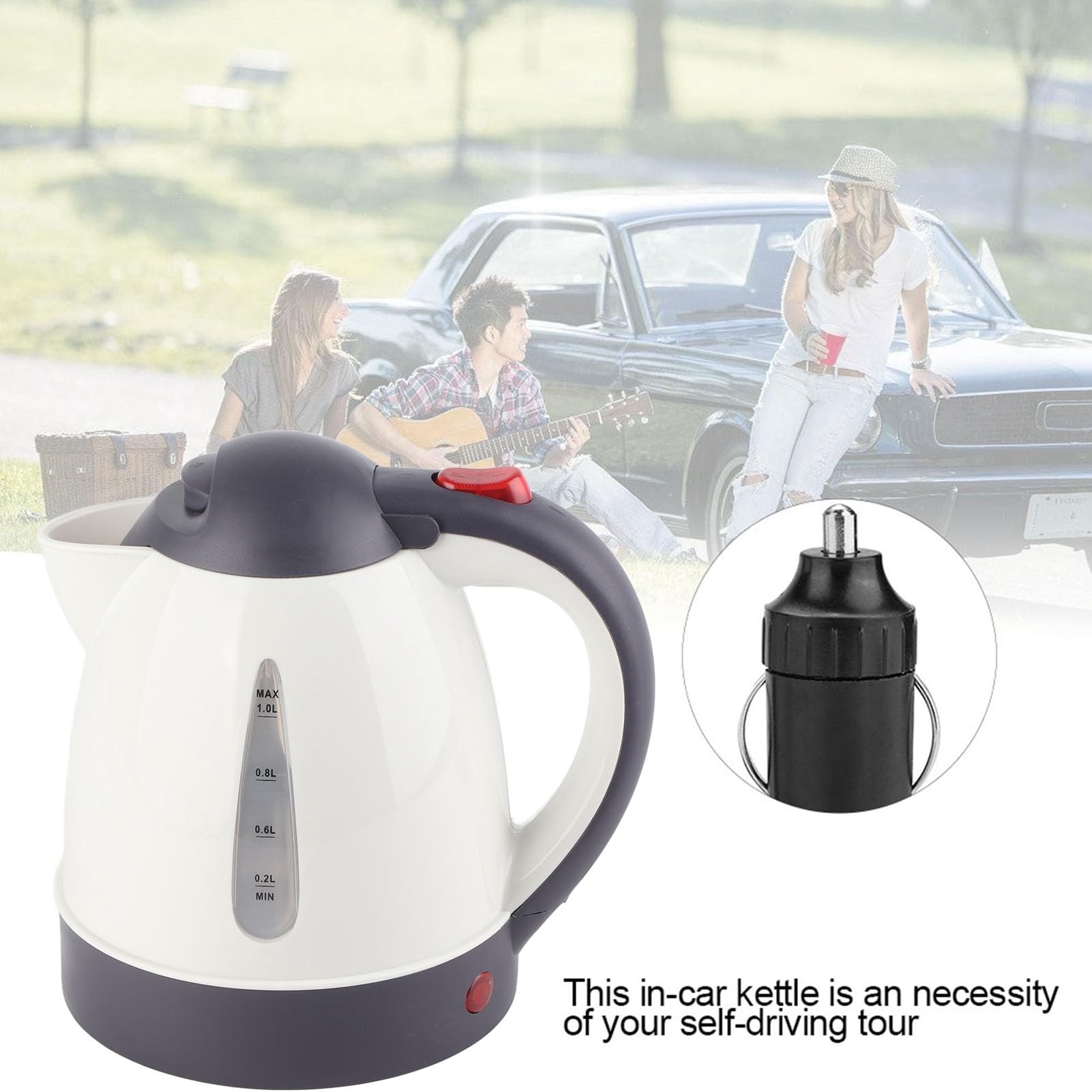 Hervidor Eléctrico Pequeño de Acero Inoxidable, Mini Calentador de Agua Portátil Caliente de Viaje Tetera de Caldera de Agua Caliente para Café del Té
