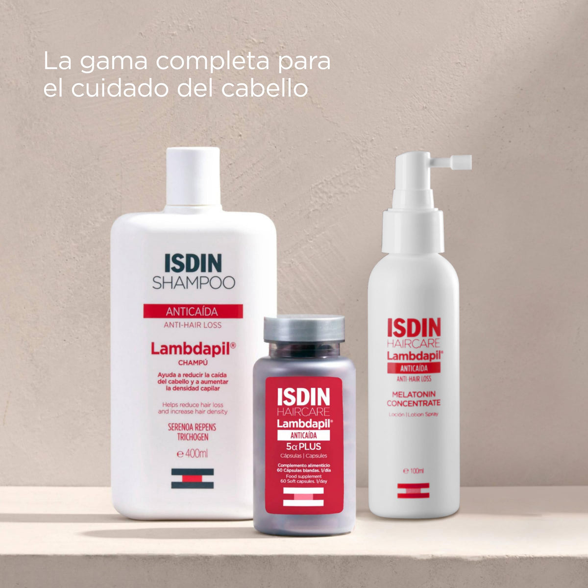 Isdin Lambdapil, Shampoo Anticaída, Ayuda a Reducir la Caída del Cabello y Estimula el Crecimiento Capilar, 400ml, Hombres