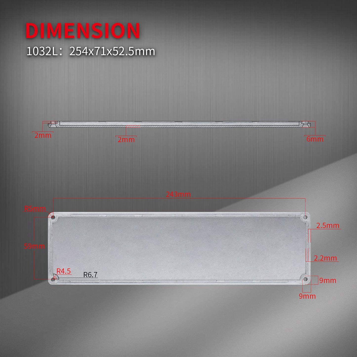 DaierTek 1032L Looper - Caja de pedal para guitarra (aluminio fundido a troquel, 254 x 71 x 52,5 mm)