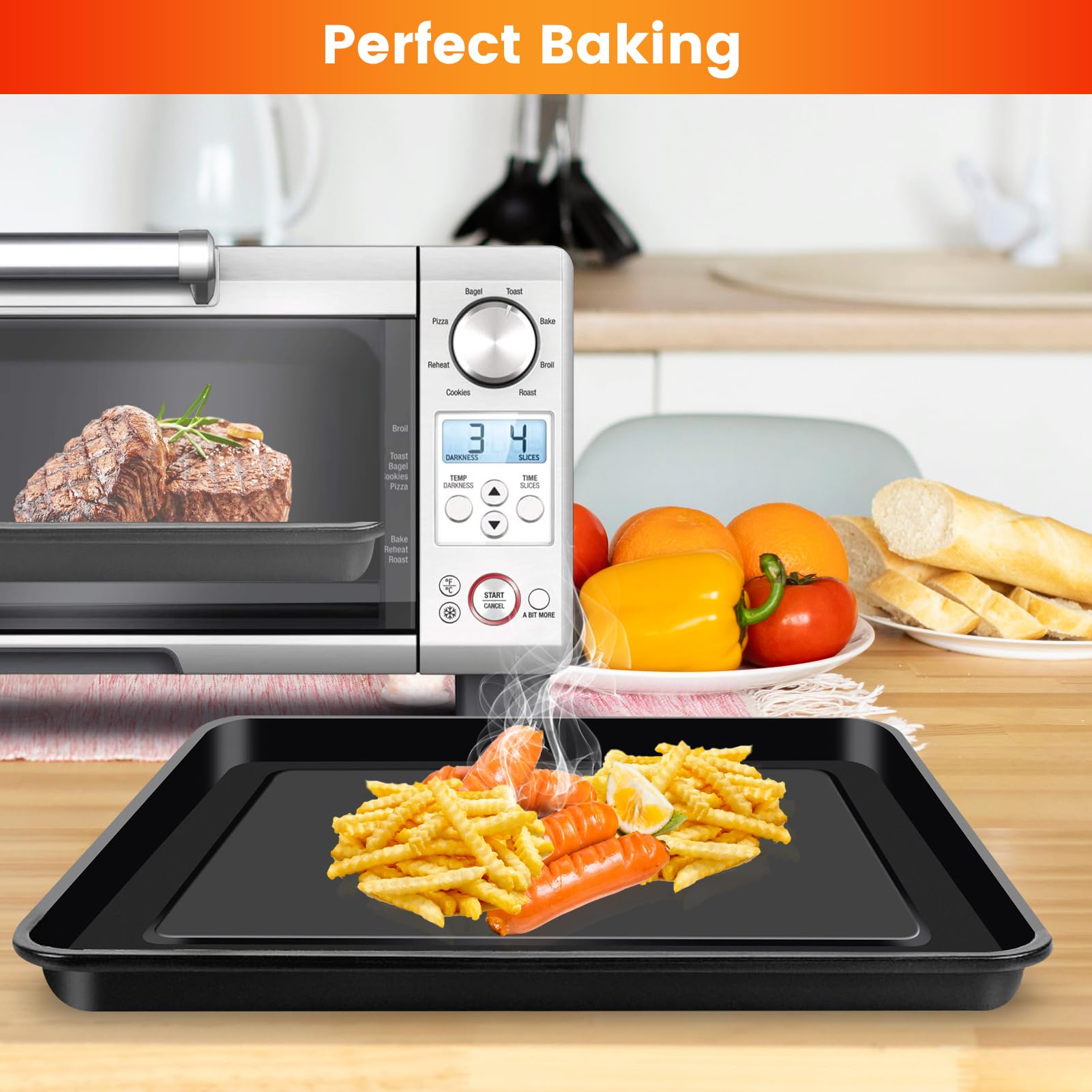 Bandeja para Hornear de Esmalte Breville Blanca para Horno Tostador Compacto Compatible con Mini Smart