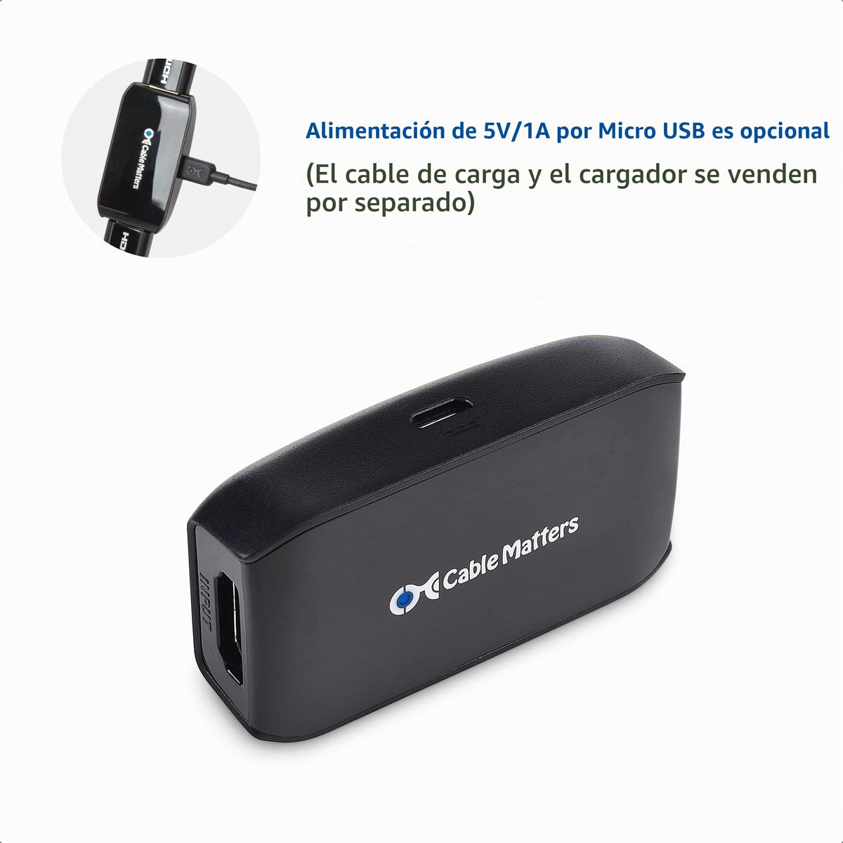 Acoplador HDMI Activo Cable Matters 8K Soporte hasta 25 Pies con HDR