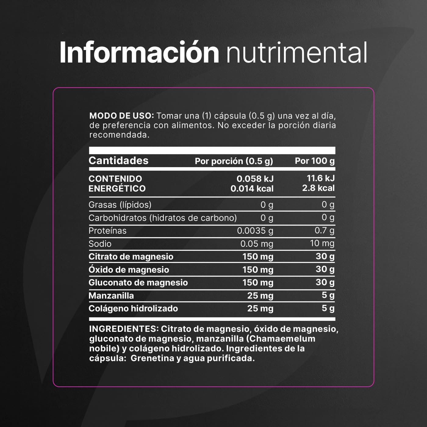 B Life Citrato, Óxido y Gluconato de Magnesio 500 mg | 110 Cápsulas | Alta absorción | Ingredientes Naturales | 3 Mag Blend.