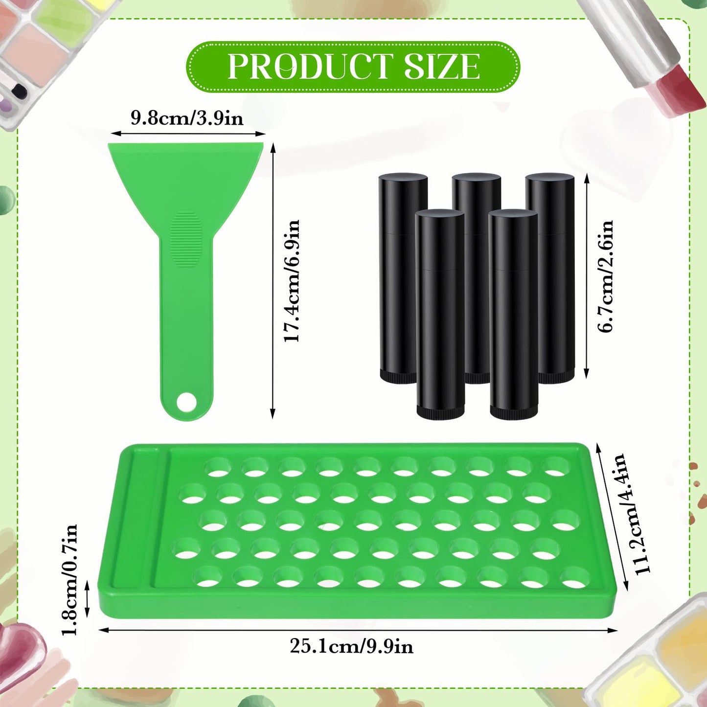 Kit de Elaboración de Bálsamo Labial Megitzuu Transparente con Moldes y Bandeja de Llenado