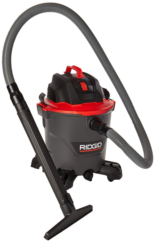 Aspiradora de Sólidos y Líquidos Ridgid Negro Rojo 5 HP 12 Galones