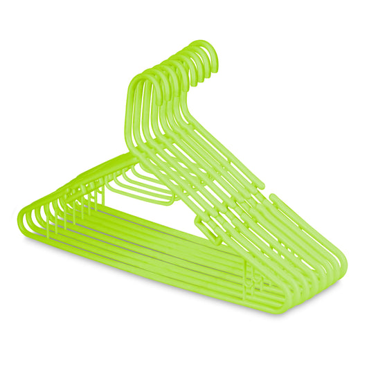 Atmos Homeware Ganchos para Ropa de Niños | Ganchos de Plástico Premium para Colgar Ropa de Niño, Niña y Bebé | Gruesos, Resistentes y Duraderos | Paquete de 20 Perchas para Ropa Infantil Color Verde