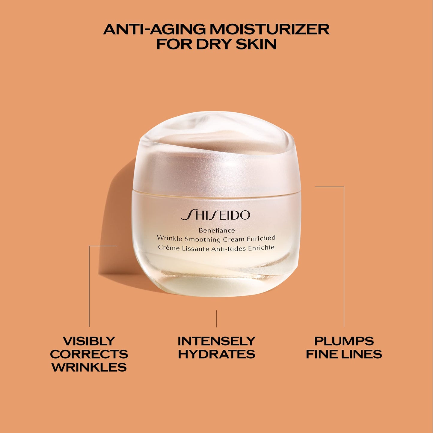 SHISEIDO SHISEIDO de Shiseido, Crema suavizante de arrugas Benefiance, 75 ml/2,6 oz