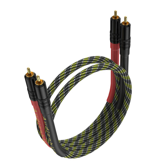 Cable de Interconexión Moonsaudio RCA Rojo para Cine en Casa y Sistema de Alta Fidelidad