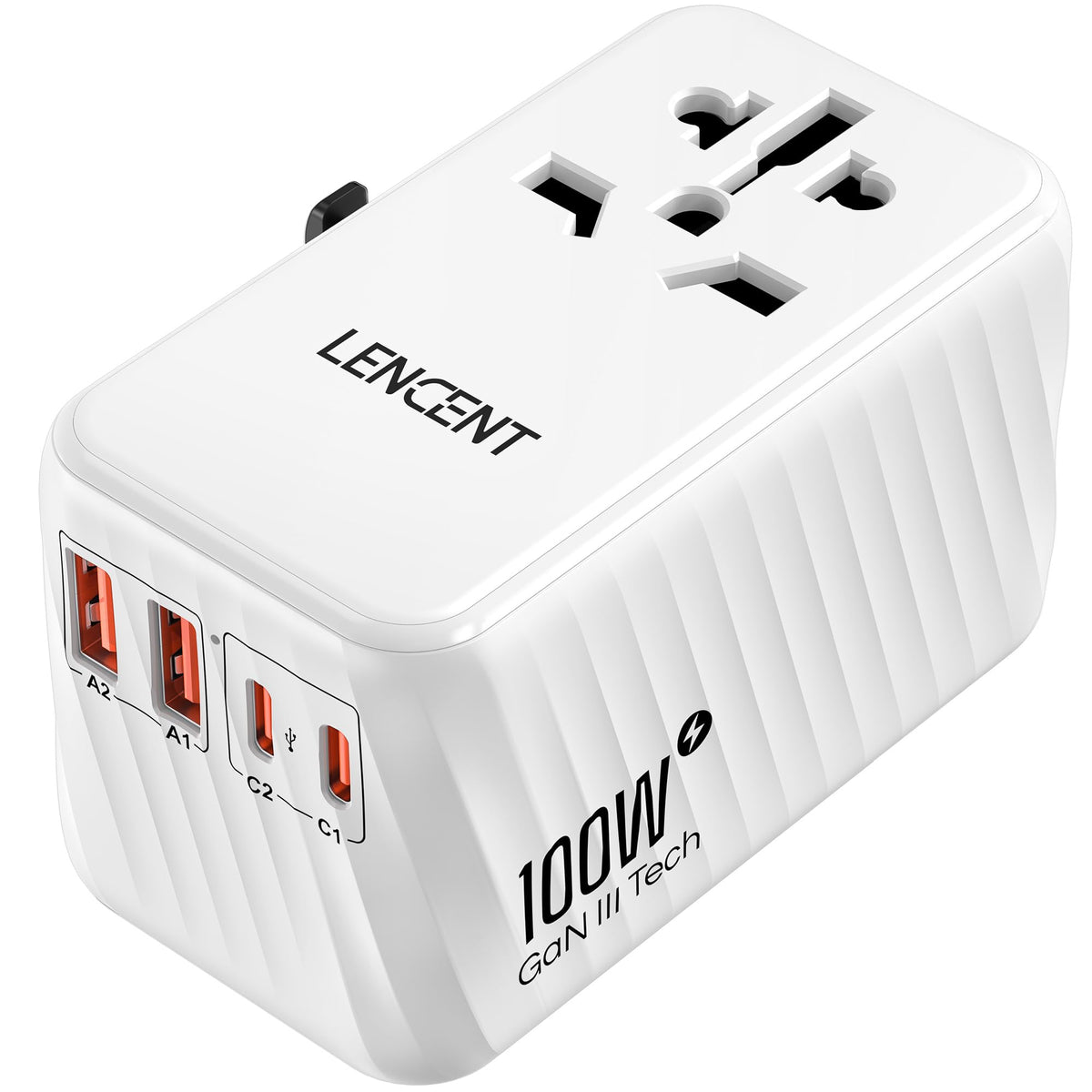 Adaptador de Viaje Internacional LENCENT 100 W Cargador Universal