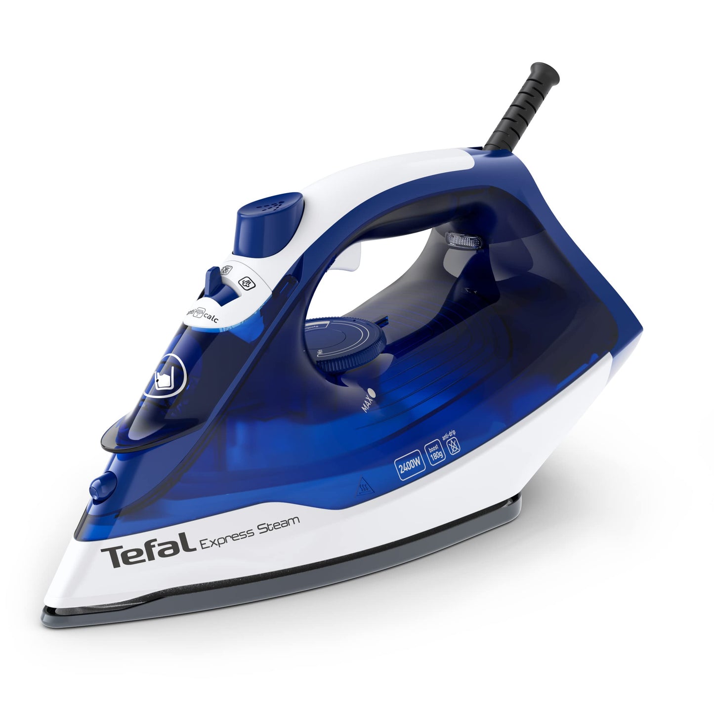 Plancha de Vapor Tefal Azul suela de Cerámica Antigoteo