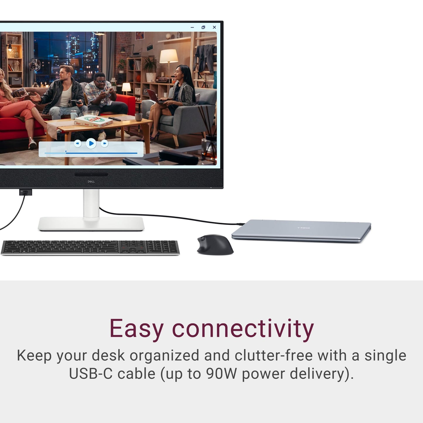 Monitor Dell 32 Plus 4K QD-OLED S3225QC - visualización de 31.5 pulgadas (3840 x 2160) 120Hz 0.03 ms, audio espacial 3D mejorado con AI, ajuste de altura/inclinación/inclinación/inclinación, color