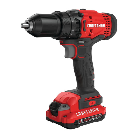 CRAFTSMAN - V20* Kit de taladro/desarmador inalámbrico (CMCD700C1)