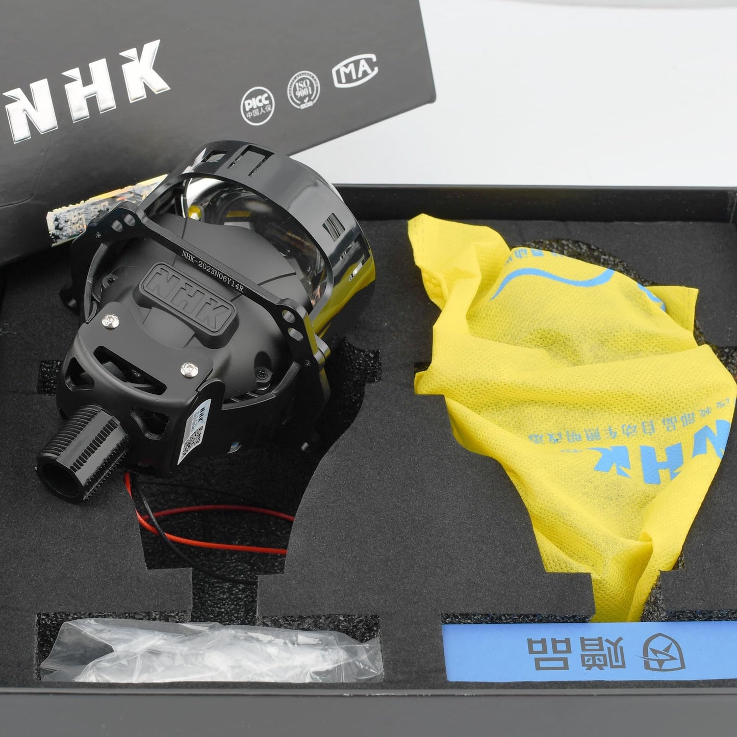 Lente de Proyector LED Yufanya Blanco con Doble Reflector de 7,6 cm para Faros Delanteros