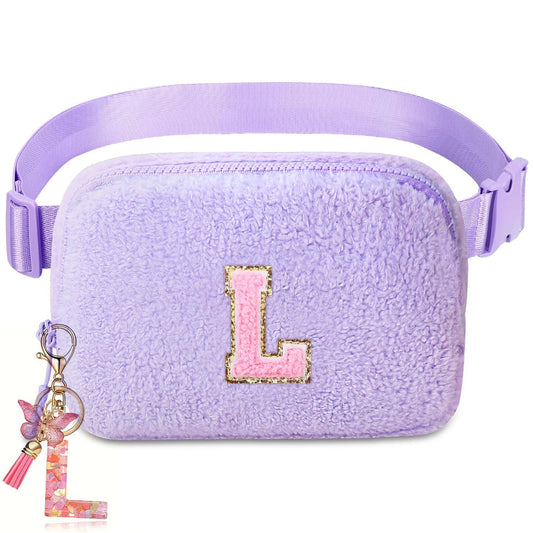 Kejea Riñonera Cruzada para Niñas y Mujeres, 8 a 12 Años, Regalos de Cumpleaños, Cintura Pequeña, Morado, Large (4")