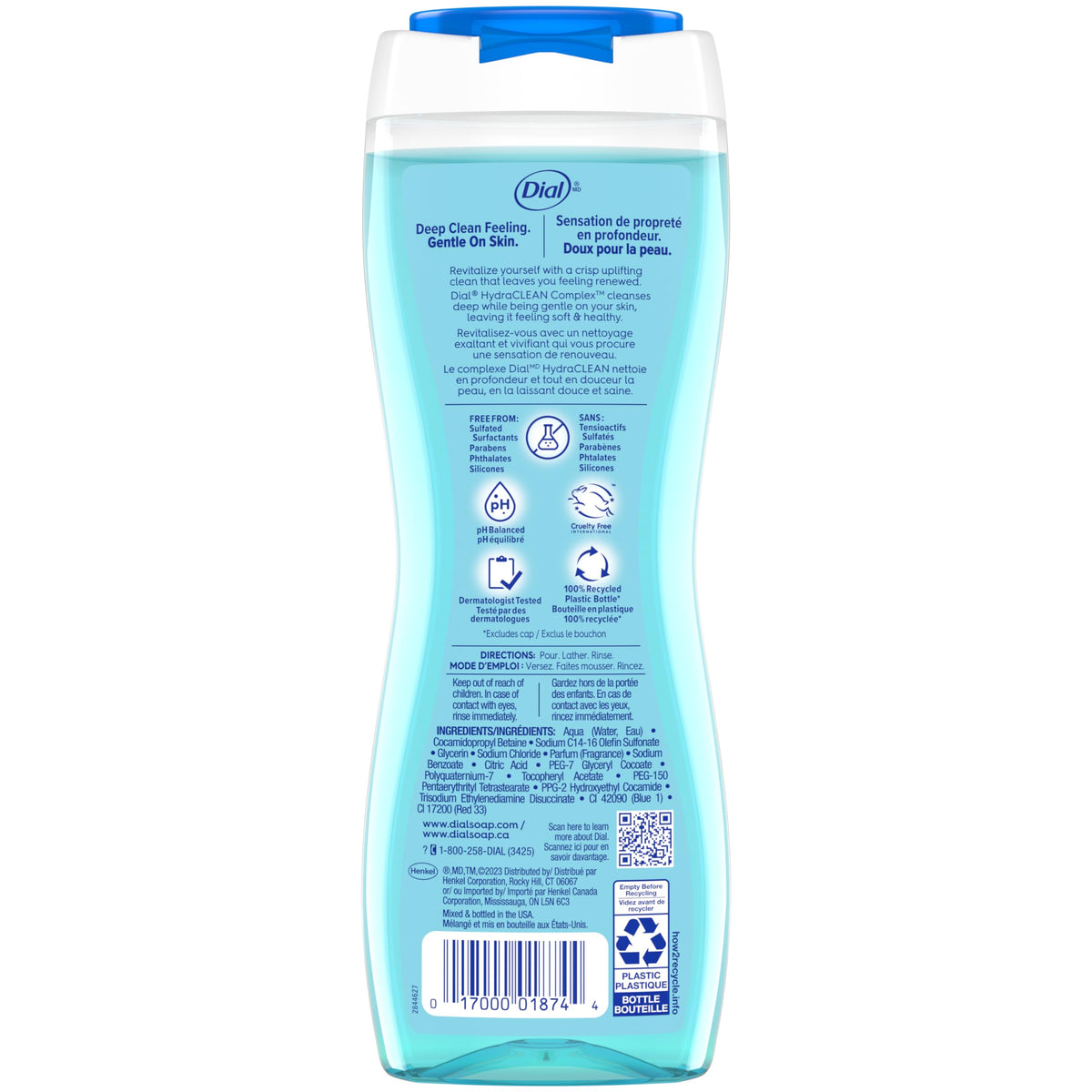 Dial Springwater Body Wash, 16 oz