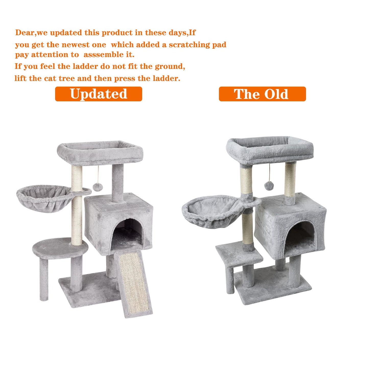 FISH&NAP US09H - Lindo árbol para gatos para interiores, torre para gatos, condominio, sisal, postes rascadores para gatos, torre para gatos, condominio, sisal, postes rascadores con plataforma de salto, muebles para gatos, centro de actividades, casa de