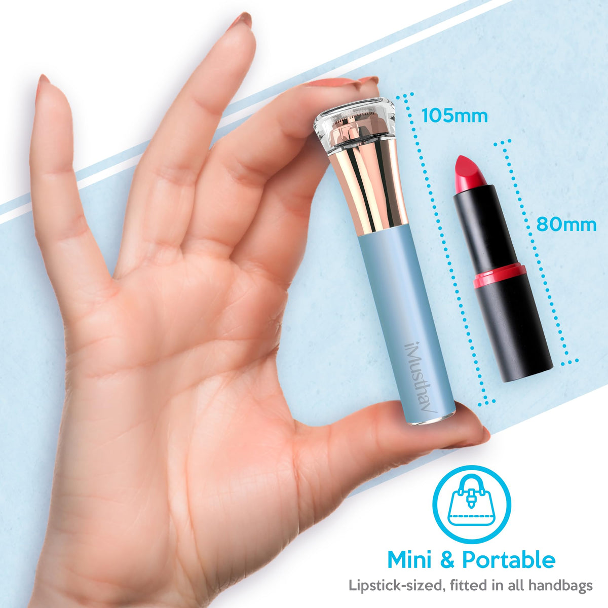 Depiladora facial profesional, rápida, precisa, indolora, de labios y barbilla, para mujeres, recargable por USB, chapada en oro de 18 quilates, cabeza flotante de doble anillo de 13 mm, luz LED de
