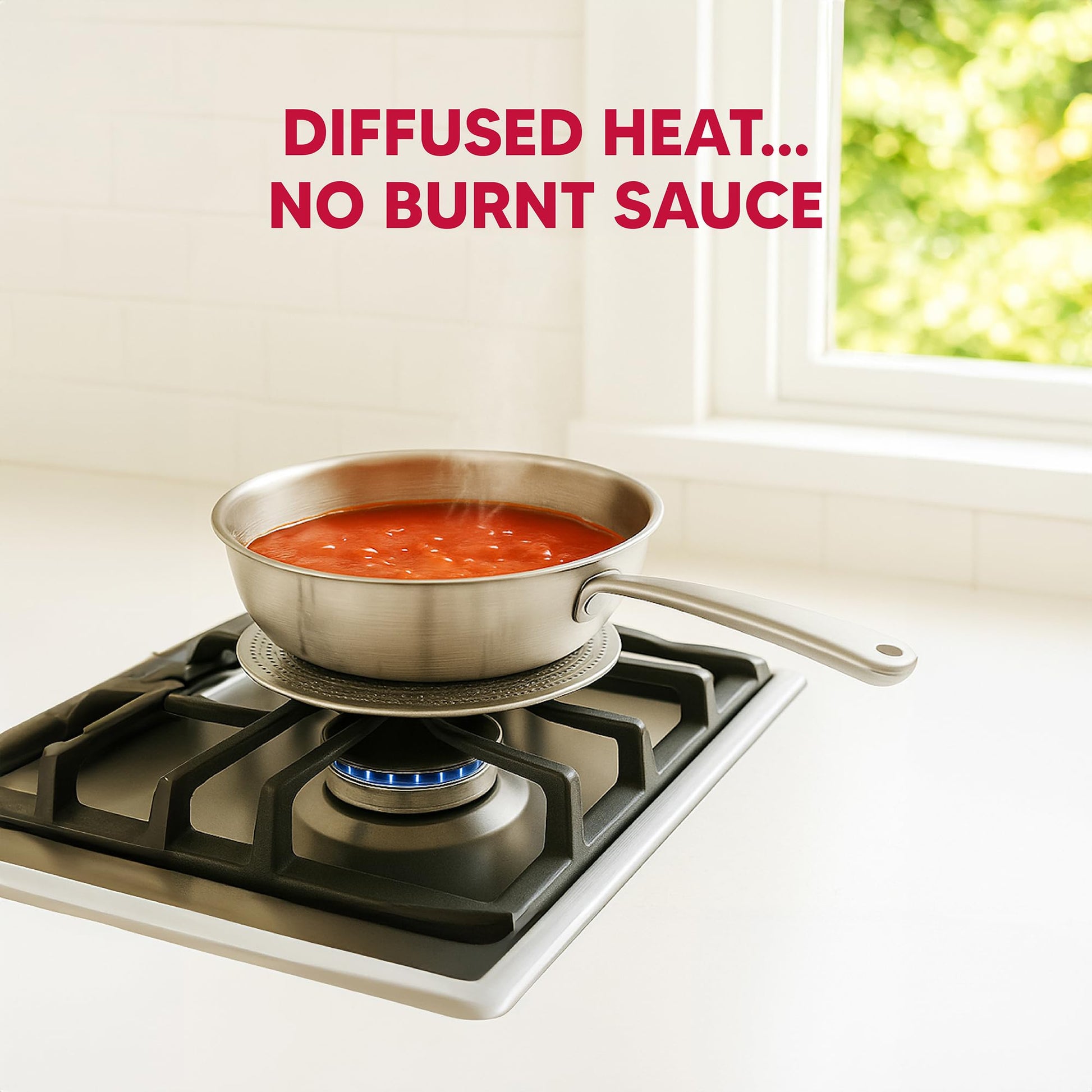 HIC Heat Diffuser Reducer Flame Guard Simmer Plate, 8.25-Inches