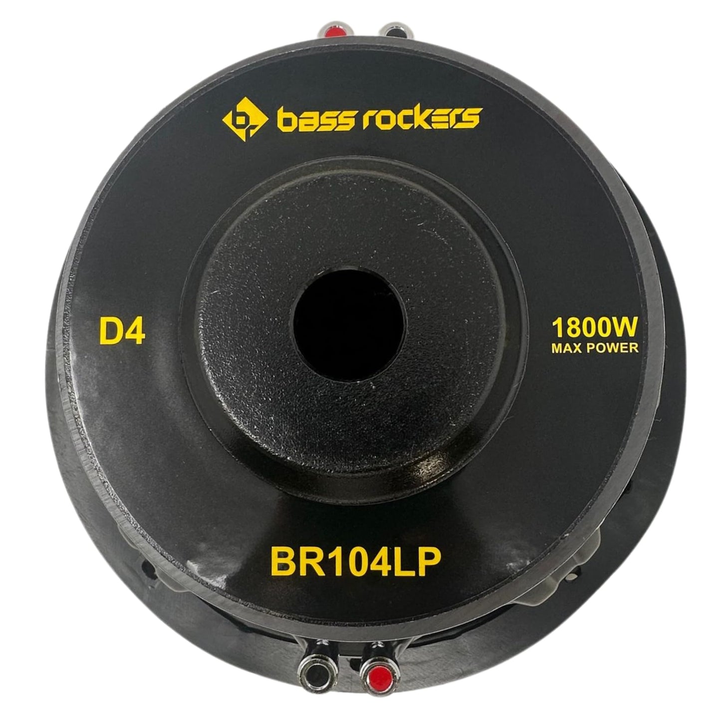 Bass Rockers BR104LP Subwoofer dual de 4 OHM de 10 pulgadas | Altavoz subwoofer de audio de alta potencia de 1800 vatios | graves profundos, alto rendimiento, sistema de sonido automotriz, alta
