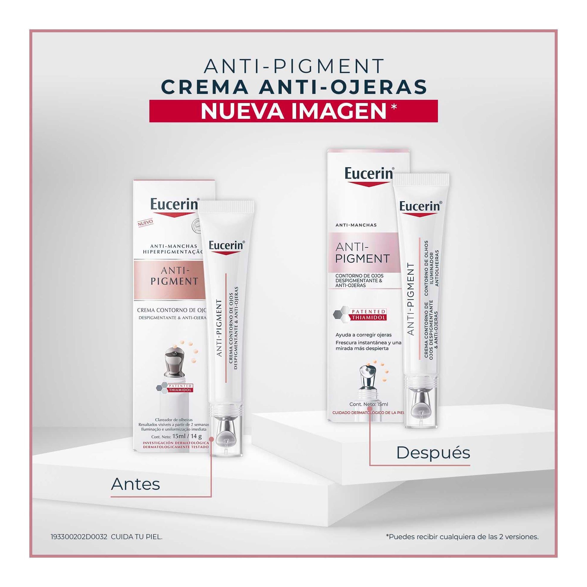 Eucerin Anti-Pigment Crema Contorno de Ojos (15ml) Anti Ojeras con aplicador metálico con sensación refrescante