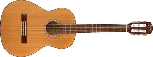 Fender Acoustic Classical Guitar, with 2-Year Warranty, Small Beginner Guitar (3/4 Size) with Nylon Strings (Easier on Fingers), Includes Bag