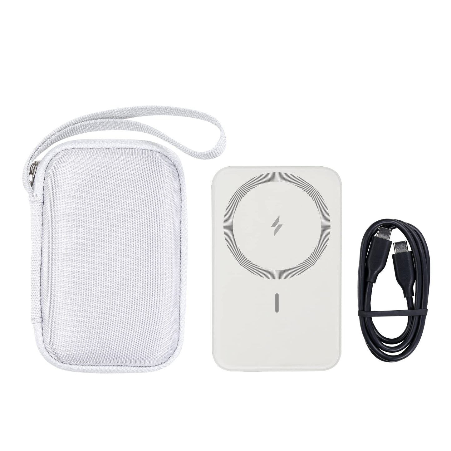 Funda rígida de Viaje khanka Blanco Anker 621 622 633 MagGo Cargador portátil inalámbrico de 5000 mAh 10000 mAh