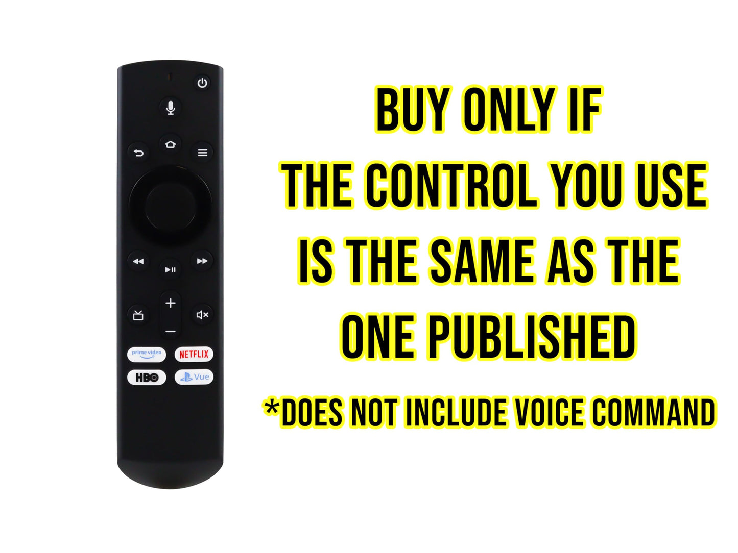 Control Compatible con Insignia NS-RCFNA-19 Toshiba CT-RC1US-19 Smart Fire TV 4K, Pioneer
