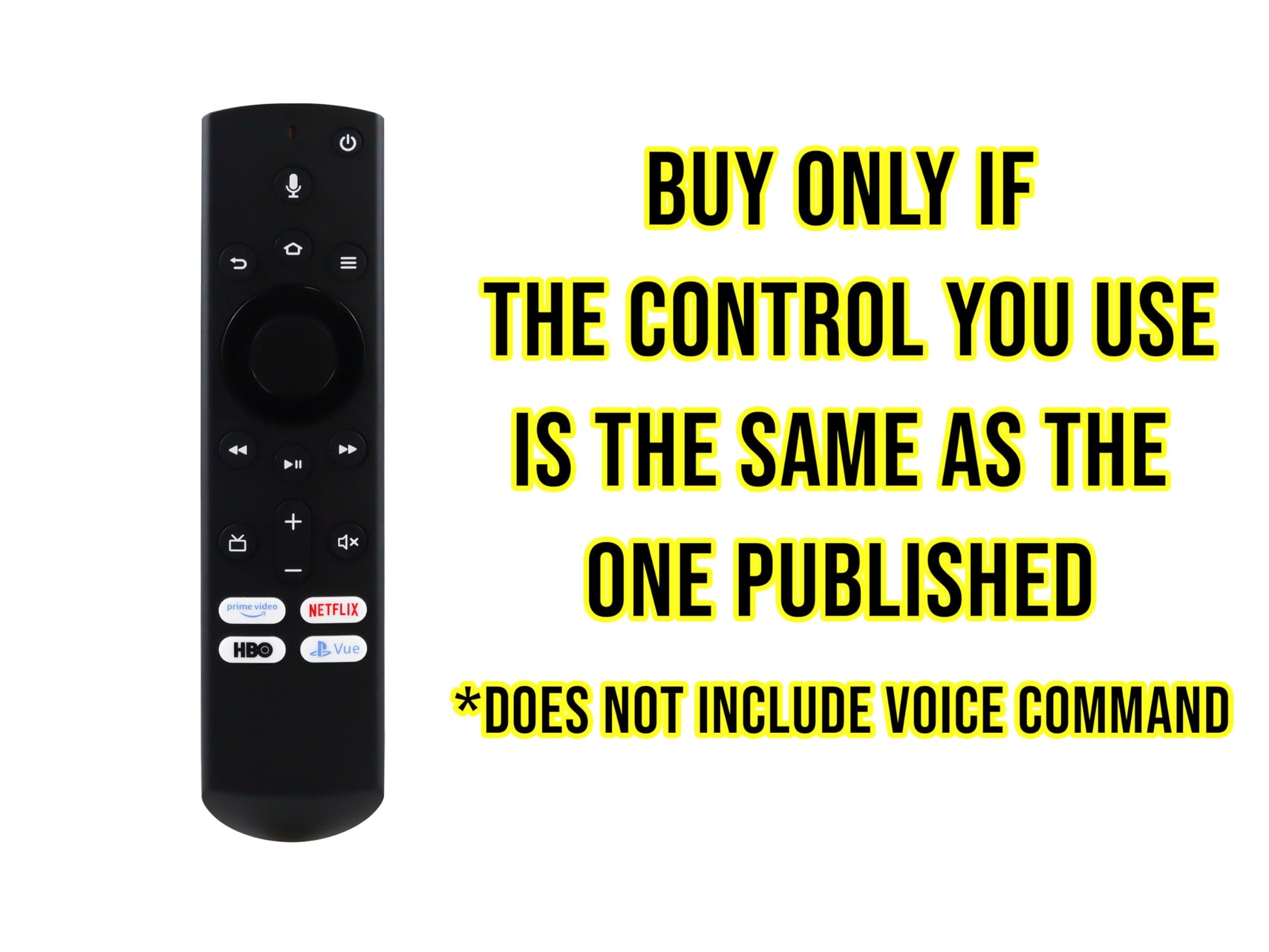 Control Compatible con Insignia NS-RCFNA-19 Toshiba CT-RC1US-19 Smart Fire TV 4K, Pioneer
